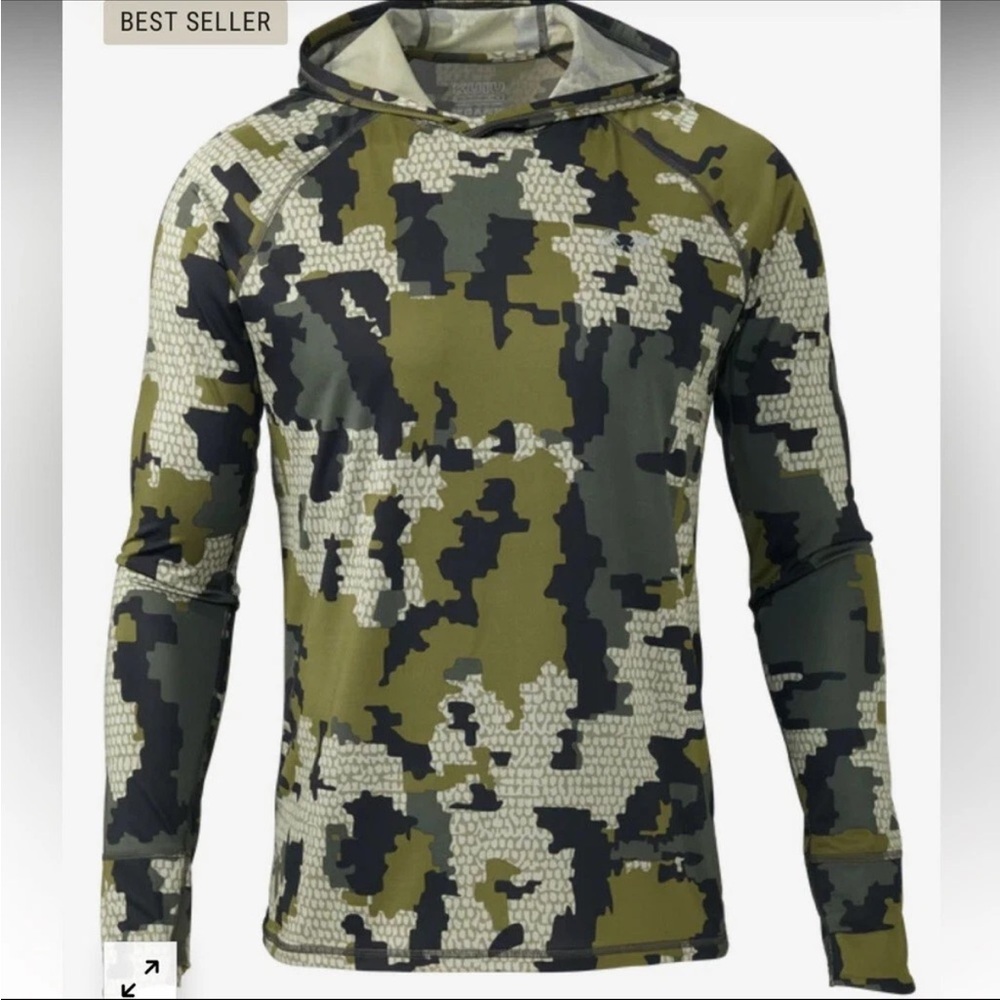 KUIU Green and Black Performance Hoodie